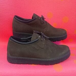 Wolky Brown Suede Leather lace up casual shoes, size 42/11.5